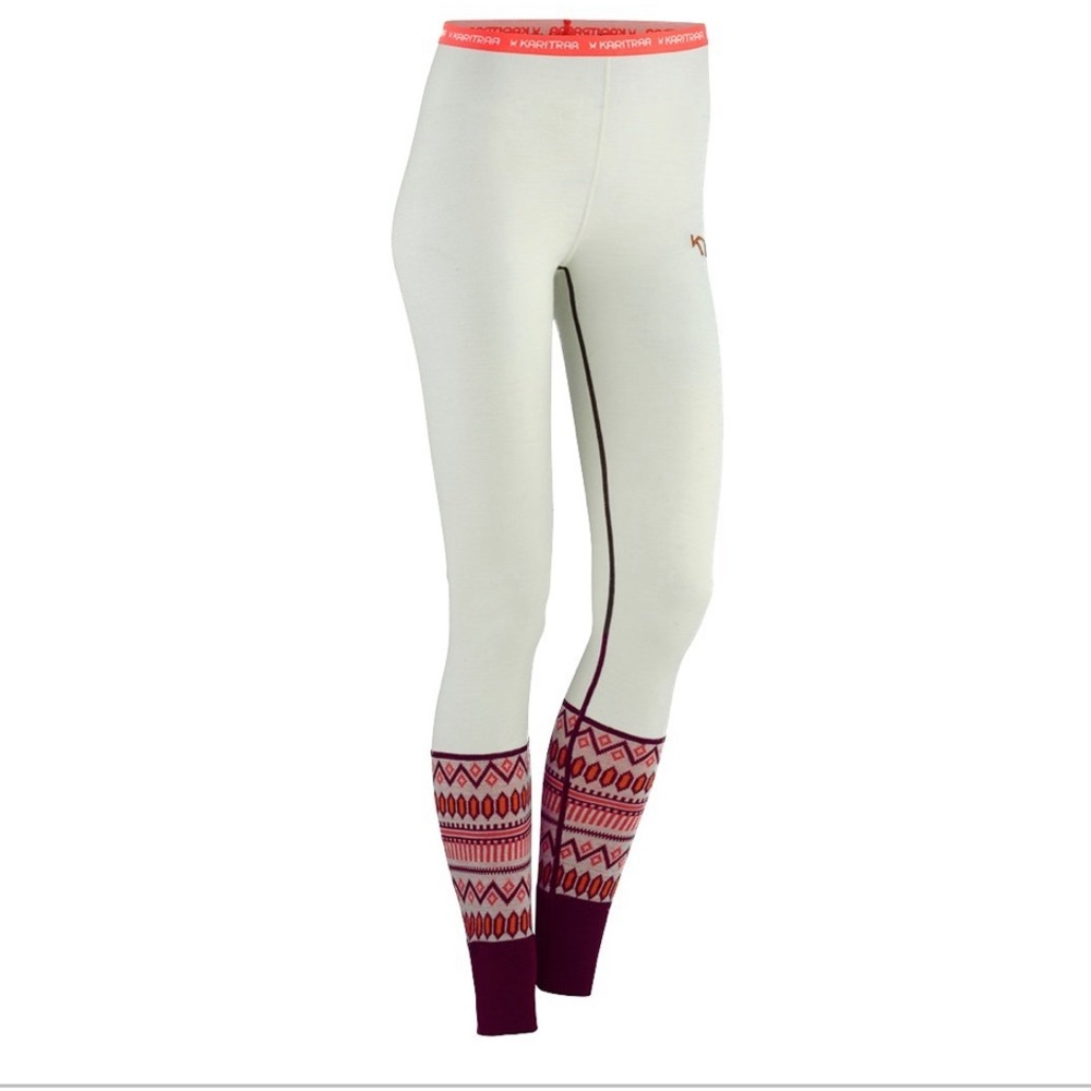Kari Traa Løkke Wool Fair Isle Scandanavian Base Layer Leggings Long Johns Lokka